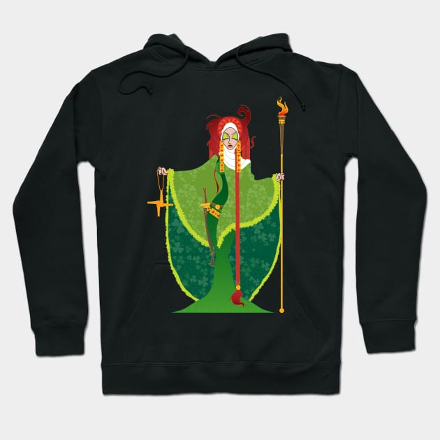 St. Brigid of Ireland Hoodie by The Cuban Witch